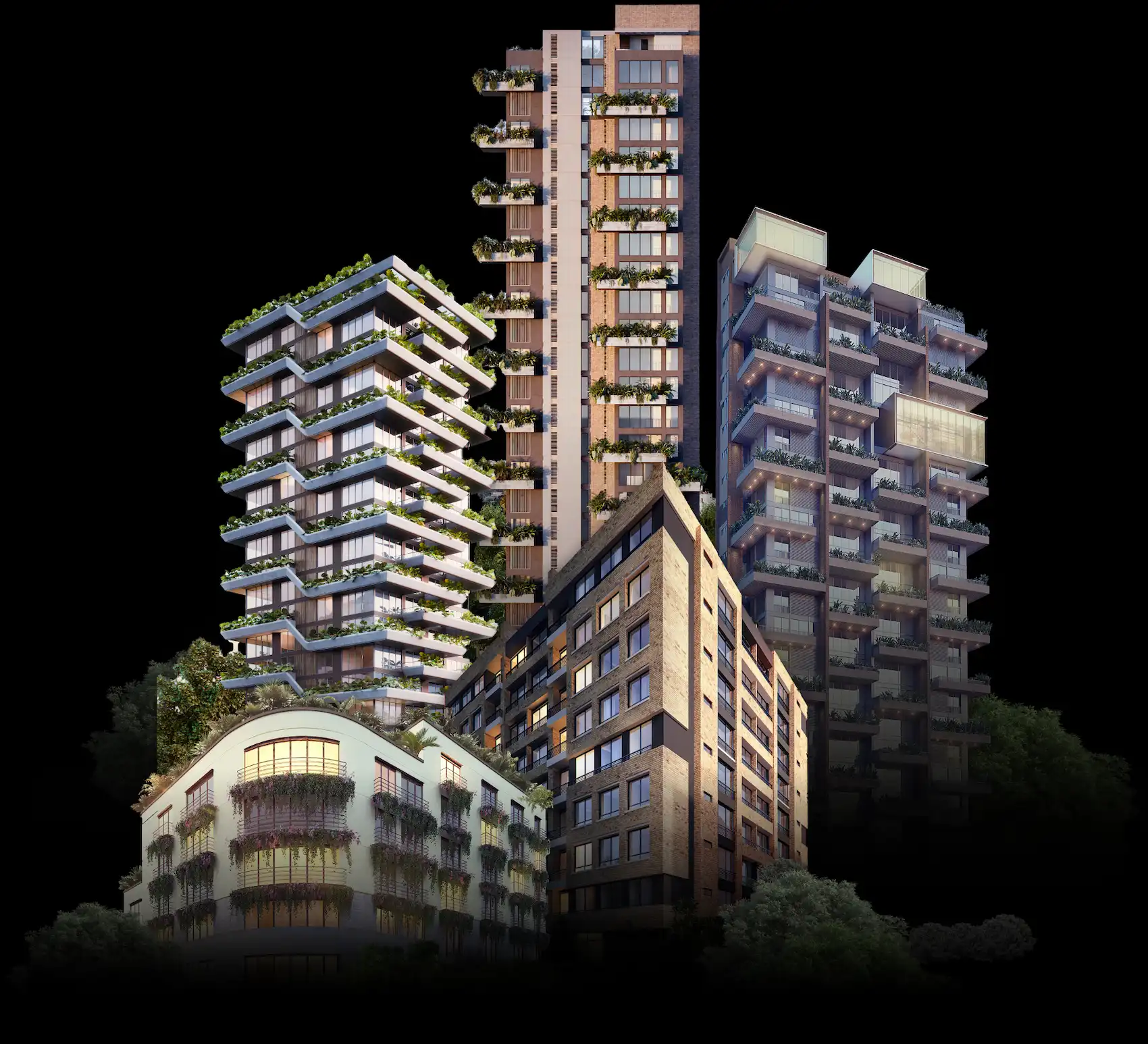 Korn Group's premium investment portfolio featuring Morph Lalinde, Colombia's leading luxury short-term rental opportunity for international investors
